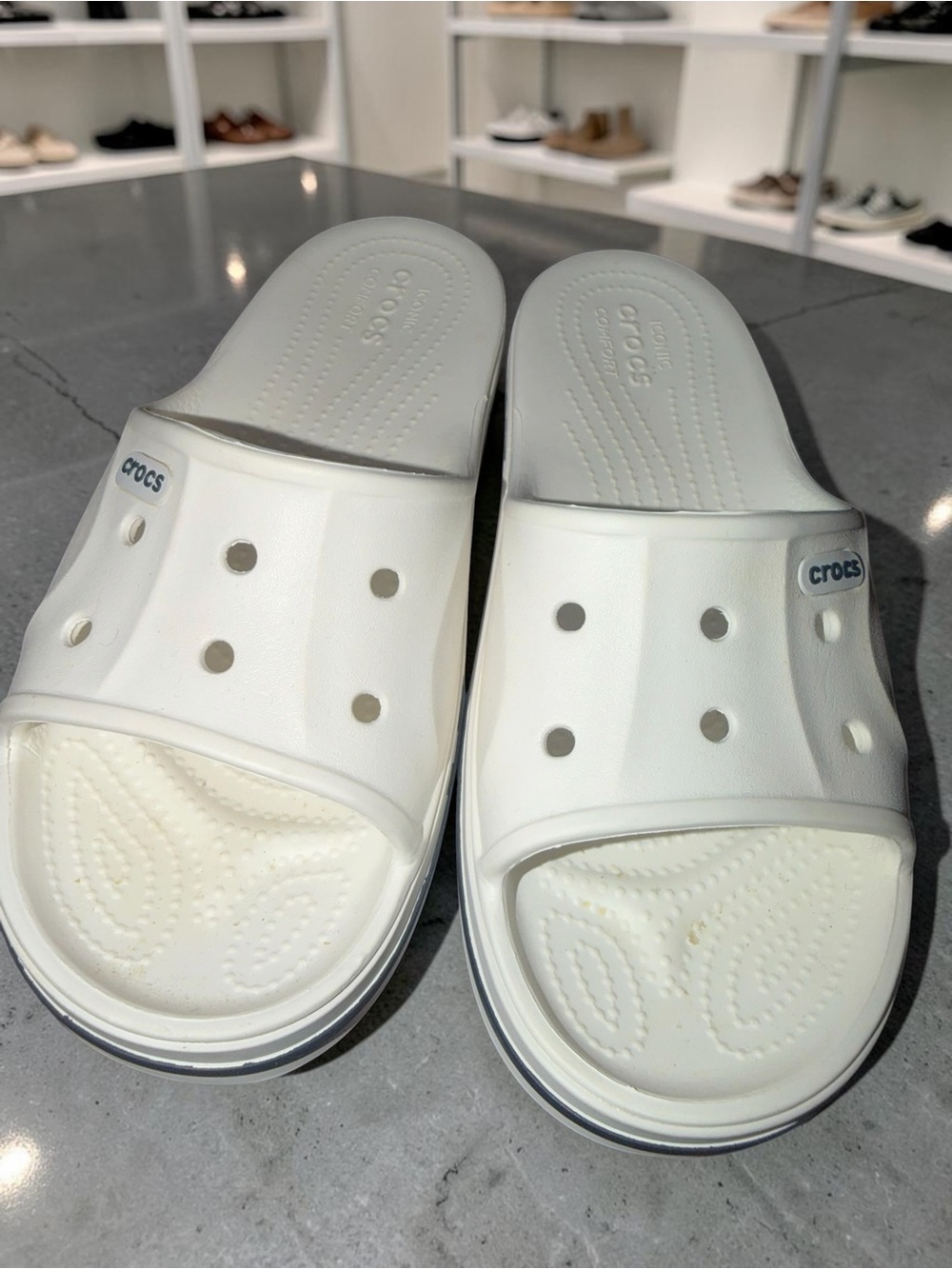 Crocs White Classic Slide Sandals